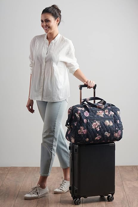 Maison d' Hermine Weekender Bags for Women Cotton Quilted Duffel Overnight Luggage Weekend Bag for Men Gym Gifts Travel | Overnight Luggage Weekend Bag for Men Gym Sports Gifts Duffle bag Business Travellers Trip Spring Summer - Image 3