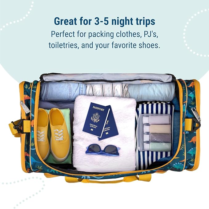 Wildkin Kids Weekender Duffel Bag – Carry-On Size for School, Travel, & Sleepovers - Image 7