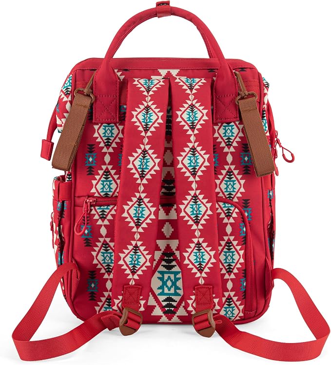 Wrangler Aztec Backpack Organized Daypack Travel Baby Bag with Stroller Strap and Side Bottle Pockets WG2204-9110BDY - Image 5