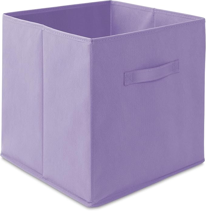 Casafield Set of 12 Collapsible Fabric Cube Storage Bins, Lavender - 13" Foldable Cloth Baskets for Shelves, Cubby Organizers & More - Image 2
