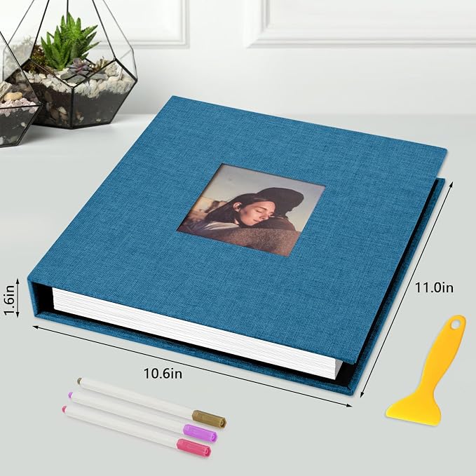 Zesthouse Photo Album Self Adhesive with Picture Display Window, 3-Ring Scrapbook Albums 60 Pages Holds 8x10 5x7 4x6 Photos, DIY Photo Book Ideal Gift for Family Wedding Baby - Image 2