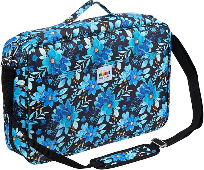 YOUSHARES Big Capacity Colored Pencil Case - 480 Slots large Pen Case Organizer with Multilayer Holder for Prismacolor Colored Pencils & Gel Pen (Orchid), Magnolia 01 by YOUSHARES