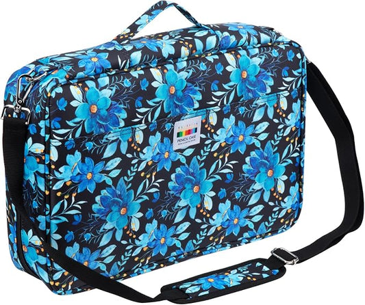 YOUSHARES Big Capacity Colored Pencil Case - 480 Slots large Pen Case Organizer with Multilayer Holder for Prismacolor Colored Pencils & Gel Pen (Orchid), Magnolia 01 by YOUSHARES