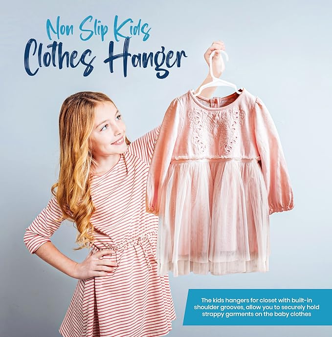 Utopia Home Kids Hangers 360 Pack – 11.5 Inch Baby Closet Hangers White | Plastic baby hangers | Fits children's & infant clothes | Gentle on delicate garments - Image 5
