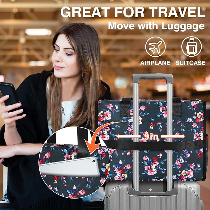 ITIEZY Large Utility Tote Bag for Women with 18 Pockets, Waterproof Teacher Nurse Bags with Zipper for Everyday Travel Work - Image 6