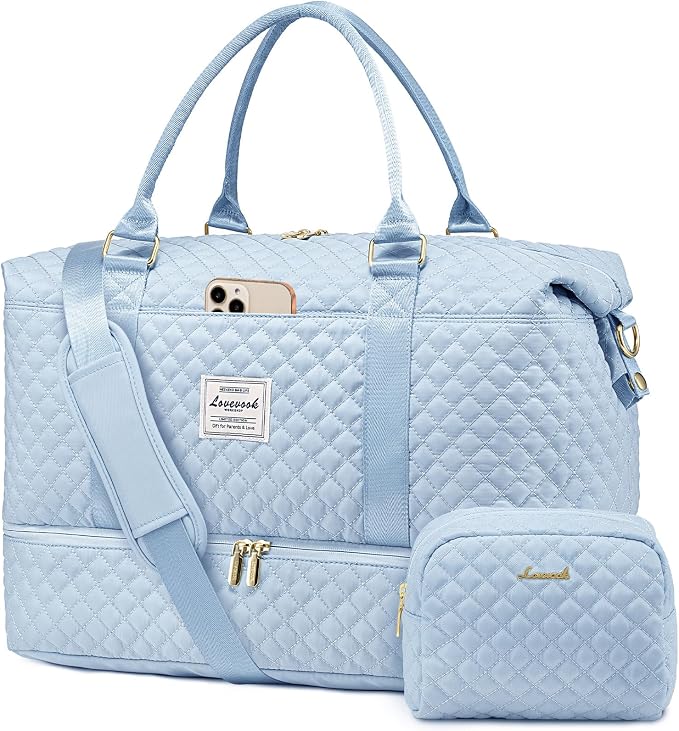 LOVEVOOK Travel Duffle Bag,Weekender Bags for Women with Shoe Compartment，Carry on Overnight Bag with Toiletry Bag,Gym Duffel Bag with Wet Pocket, Hospital Bags for Labor and Delivery by LOVEVOOK