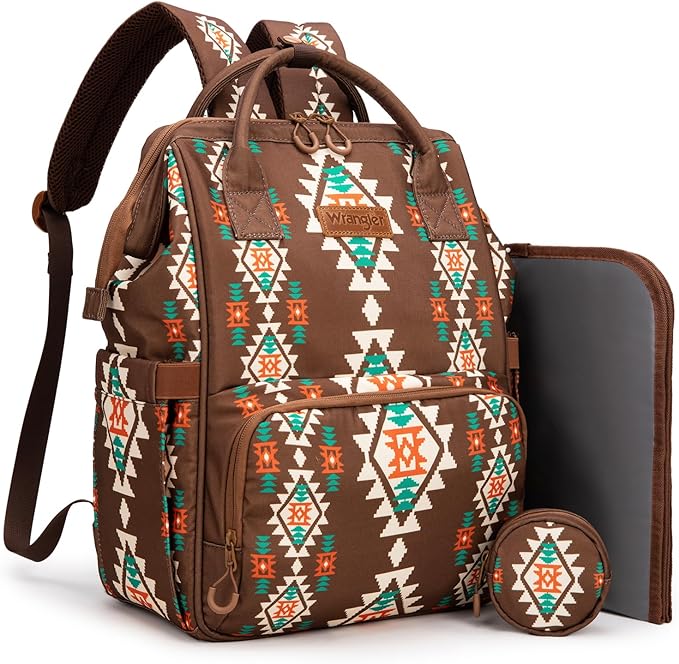 Montana West Wrangler Diaper Bag Backpack Aztec Callie Bag Travel Backpack Purses Western Multi-Function Baby Bags for Mom by THEOFFICIALMONTANAWEST
