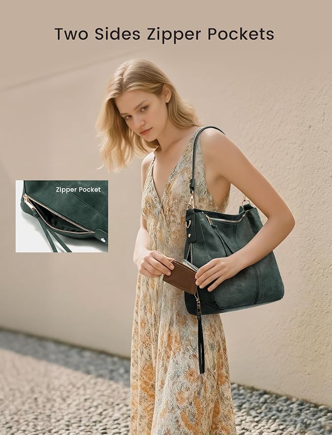 Hobo Crossbody Bag for Women, Designer Shoulder Purse Handbags - Image 2