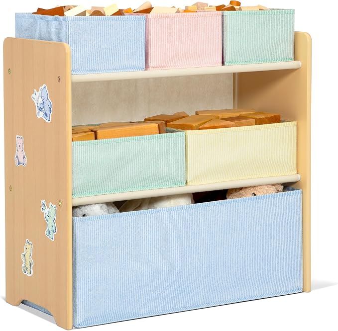Delta Children - GapKids 6 Bin Toy Organizer - Greenguard Gold Certified, Pastel - Image 3