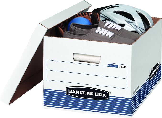 Bankers Box 30-Pack Medium Duty File Storage Boxes with Lids, FastFold Assembly, Letter/Legal, STOR, (0076316) - Image 2