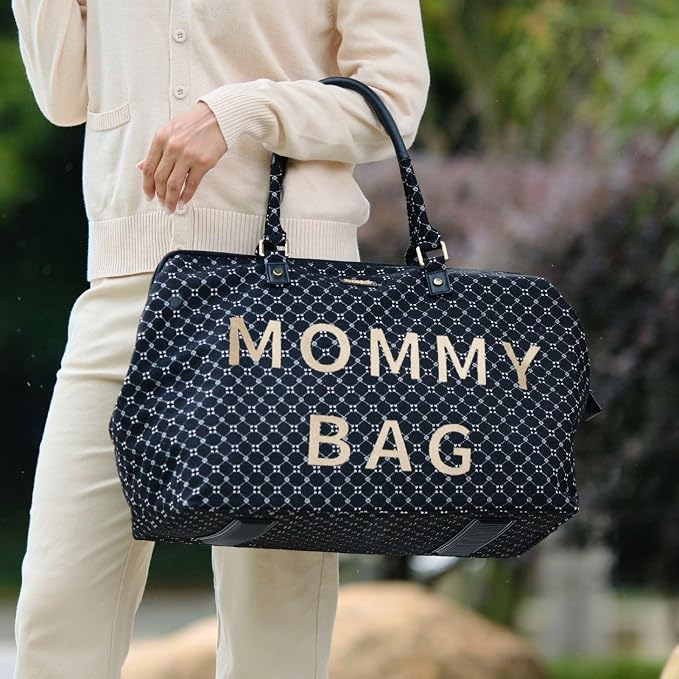 SUNVENO Mommy Bag, Large Hospital Bag with Changing Pad, Organizer Pouches & Luggage Sleeve for Travel & Diaper Essentials - Image 2