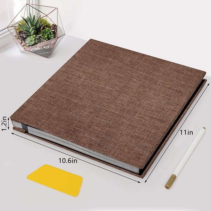 Zesthouse Photo Album Self Adhesive Pages, 60 Pages Magnetic Scrapbook Albums with Sticky Page, Photos Album Holds 8x10 & 5X7 & 4x6 & 6x8 & 3x5, Large Picture Book Ideal Gift for Family Wedding Baby - Image 2