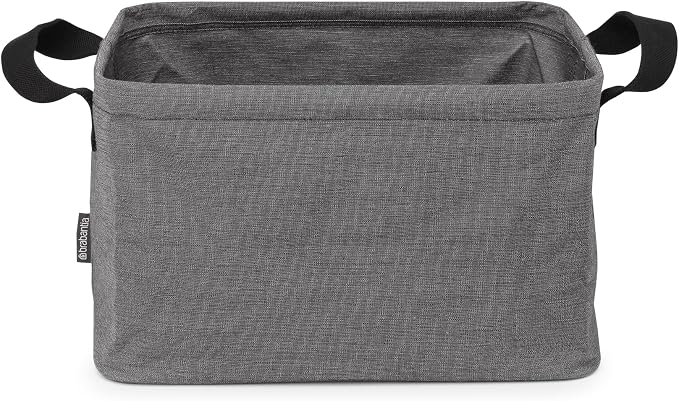 Brabantia - Foldable Laundry Basket 9.25 Gal - Water Resistant Hamper for Wet & Dry Laundry - Storage Basket for Clothes and Linen - Soft Handles - Garment Washing - Home Accessory - Pepper Black by Unknown