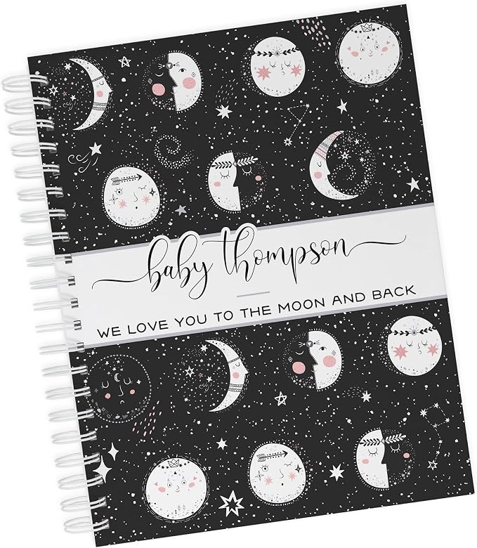 Personalized Pregnancy Journal - Hardcover Pregnancy Memory Book Customized with Baby’s Name, Nickname or Phrase - Prompted Journal for New Moms (Moon Phases) by Unknown