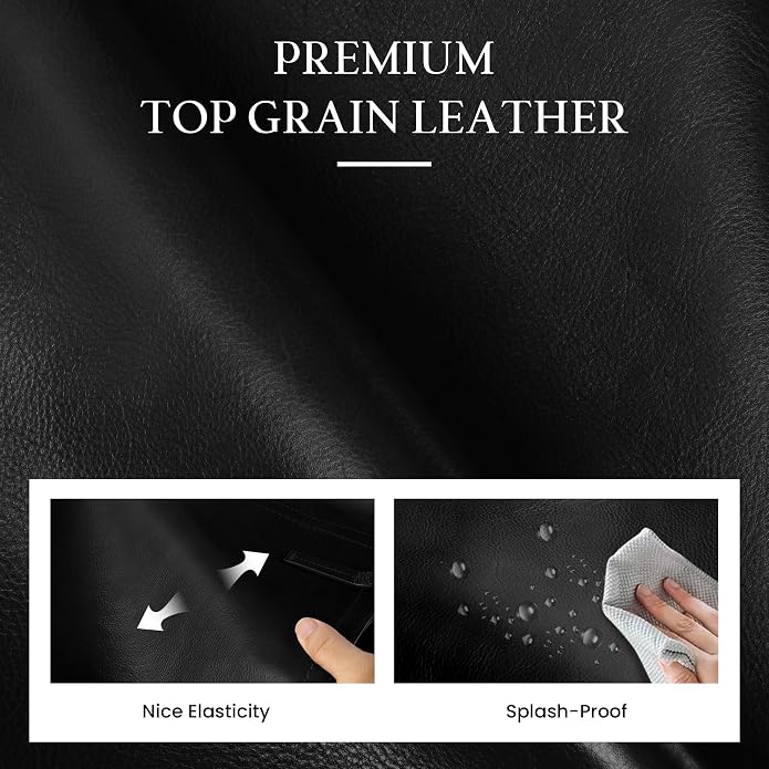 befen Vintage Genuine Leather Work Tote Bag for Women, Tote Bag with Zipper | Large Tote Bag with Zipper Leather Purse and Handbags with Compartment, Vintage Genuine Leather Work Tote Bag for Women - Image 7