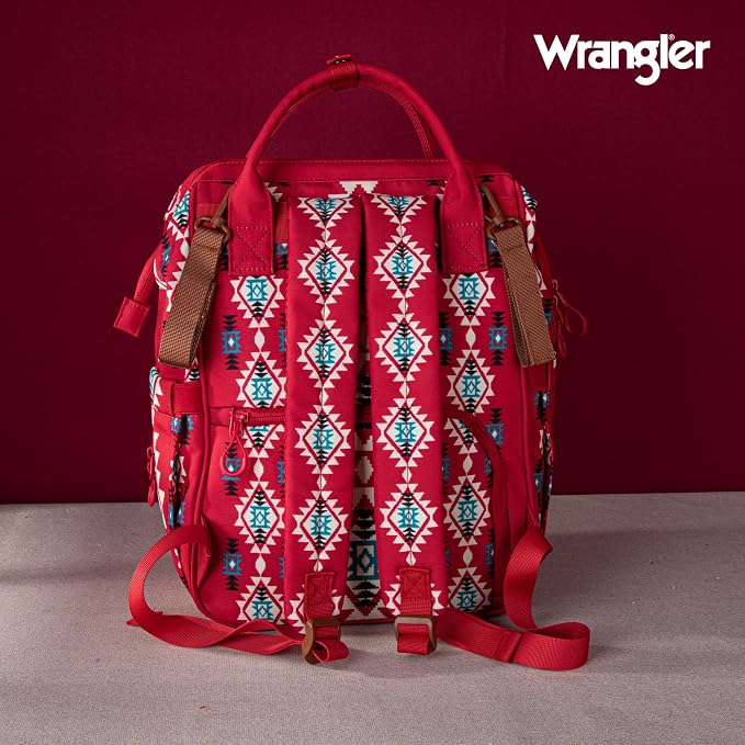 Montana West Wrangler Diaper Bag Backpack Aztec Callie Bag Travel Backpack Purses Western Multi-Function Baby Bags for Mom - Image 8