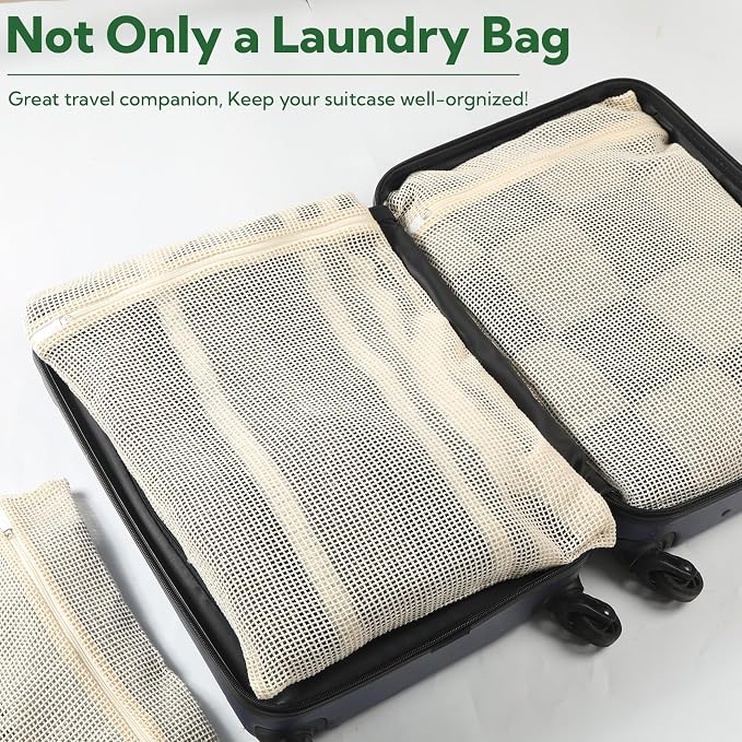 20Pcs Large Mesh Laundry Bags Zippered, Delicate Wash Bag for Delicates | Breathable & Gentle on Delicates No Spills, No Snags Extend Garment Life Washing Machine, Dryer & Storage - Image 5