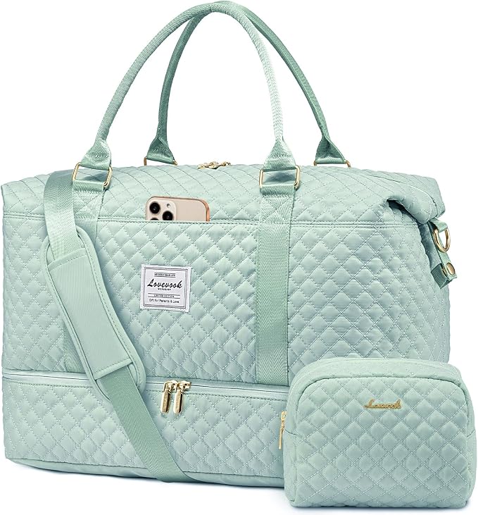 LOVEVOOK Travel Duffle Bag,Weekender Bags for Women with Shoe Compartment，Carry on Overnight Bag with Toiletry Bag,Gym Duffel Bag with Wet Pocket, Hospital Bags for Labor and Delivery by LOVEVOOK