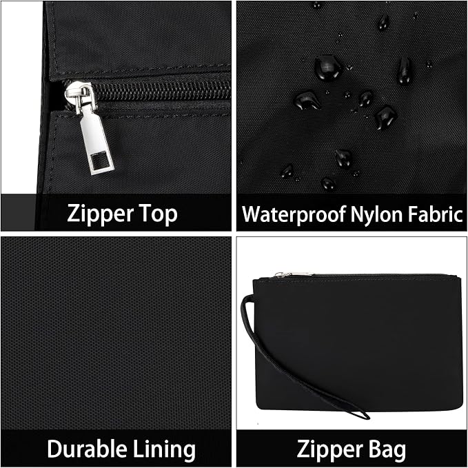 IBFUN Utility Tote Bag with 24 Pockets, Large Teacher Travel Tote for Women | Large Work Tote Bag 2pcs with Zipper for Travel Daily School Teacher Nurse, Large Lightweight Laptop Shoulder Bag Handbag - Image 6