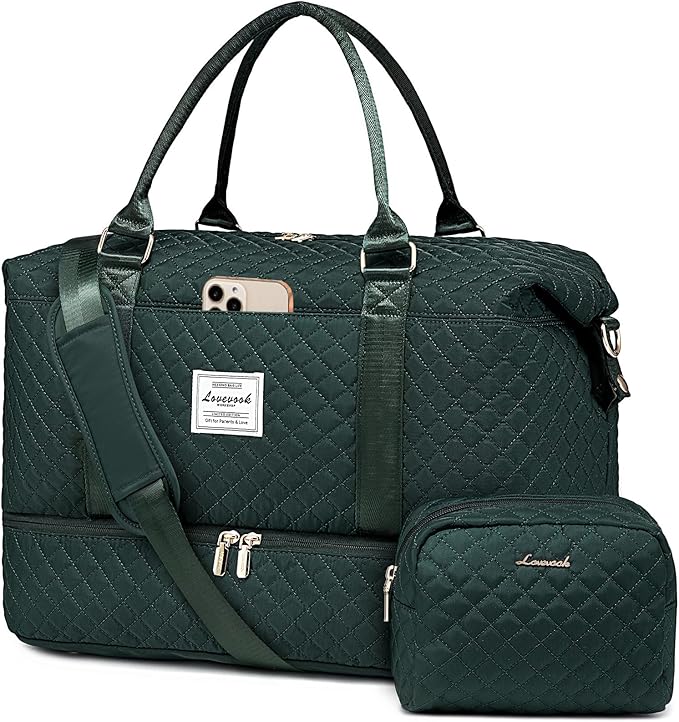 LOVEVOOK Travel Duffle Bag,Weekender Bags for Women with Shoe Compartment，Carry on Overnight Bag with Toiletry Bag,Gym Duffel Bag with Wet Pocket, Hospital Bags for Labor and Delivery by LOVEVOOK