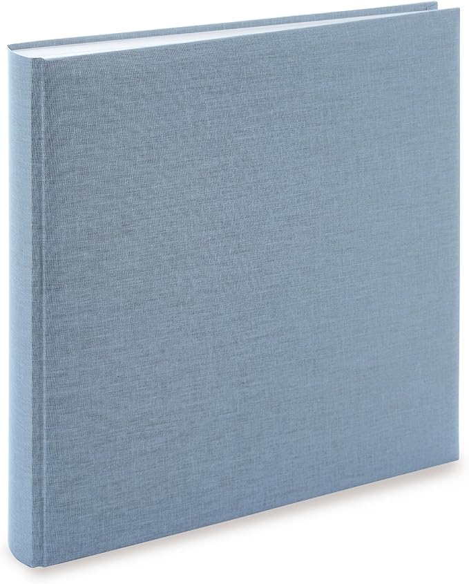 Goldbuch Summertime Trend 2 27607 Photo Album with 60 White Pages with Parchment Dividers, Photo Album with Linen Cover, up to 600 Pictures, High-Quality Paper, Blue/Grey, 30 x 31 cm - Image 2