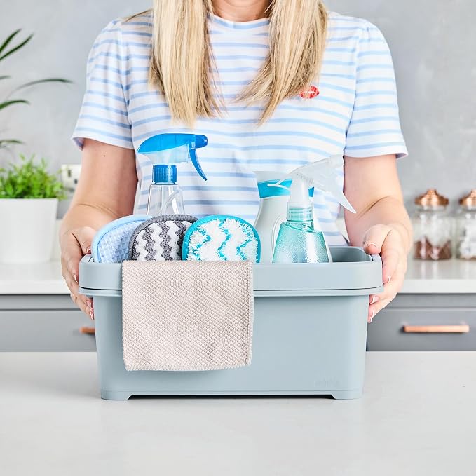 Minky Storage Caddy with Divider, 10L Capacity, Foldaway Handle, UK Made - Image 2