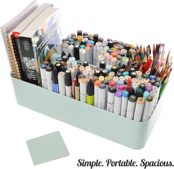 -Large Portable Caddy, DIY Dividers, 8 Compartments, School Office Supplies Home Business Organizer,Portable Basket with Handle Storage Organizer Modern Made in USA (6 PACK, Mint) - Image 6