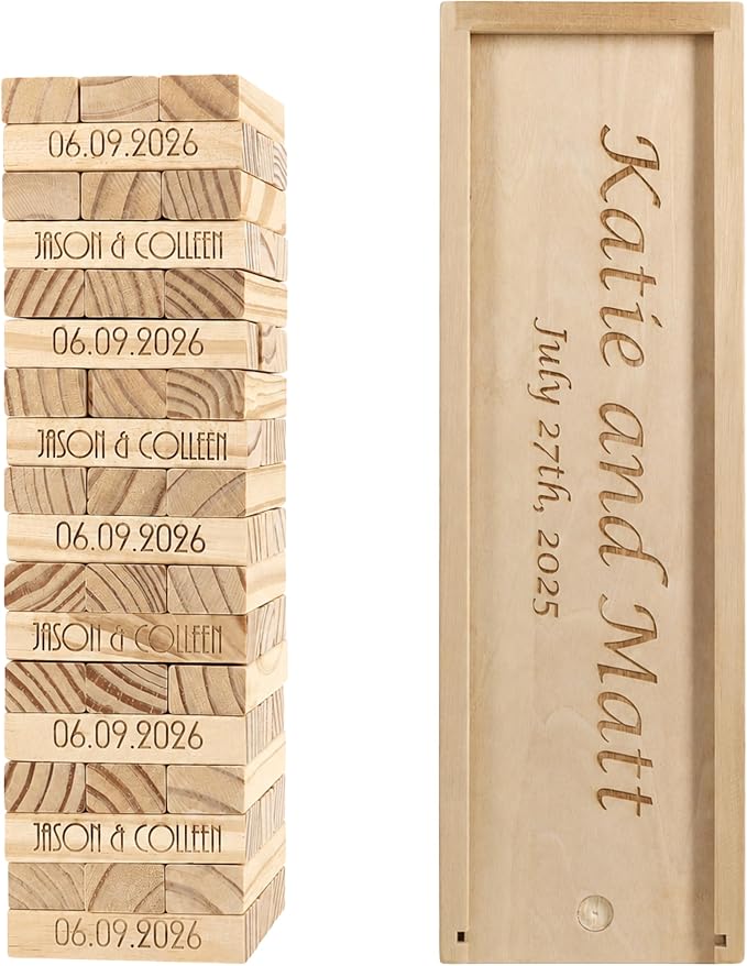 Personalized Wedding Guest Book Alternative: Wood Block Game, Baby Shower Guest Book, for Couple, Couple Gifts, Hostess Gifts, Customizable Gifts, House Warming Gifts New Home - Image 2