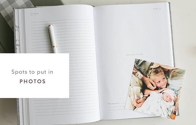 A Complete Childhood History: From Pregnancy to 18 Years Old (Navy Blue, Linen) | Baby Book and Pregnancy Journal | Baby Memory Book - Image 6