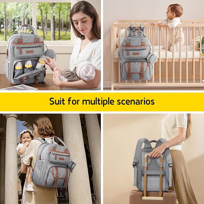 Maelstrom Diaper Backpack, 30L Gray - Image 7
