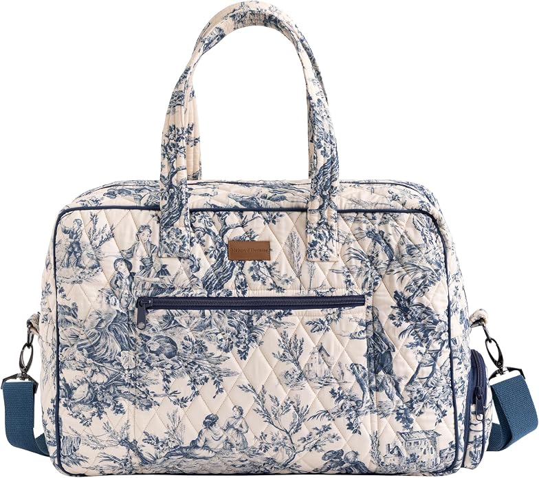 Maison d' Hermine Weekender Bags for Women Cotton Quilted Duffel Overnight Luggage Weekend Bag for Men Gym Gifts Travel | Overnight Luggage Weekend Bag for Men Gym Sports Gifts Duffle bag Business Travellers Trip Spring Summer by MaisondHermine