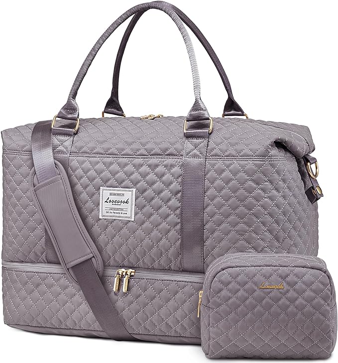 LOVEVOOK Travel Duffle Bag,Weekender Bags for Women with Shoe Compartment，Carry on Overnight Bag with Toiletry Bag,Gym Duffel Bag with Wet Pocket, Hospital Bags for Labor and Delivery by LOVEVOOK