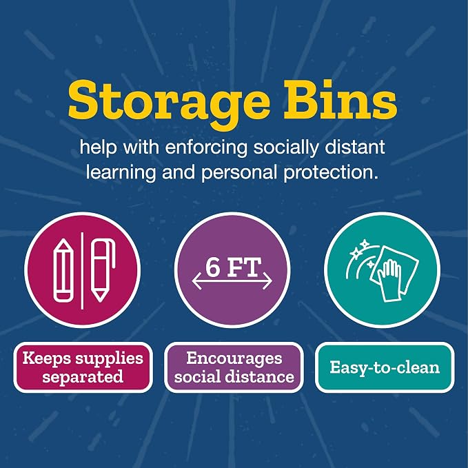 Really Good Stuff Orange Chapter Book Classroom Library Bins with Dividers | 8.75" x 13.5" x 7.75", 4-Pack, Plastic Shelf Bin Organizers for Book Organization, Documents, Files, Magazines - Image 3