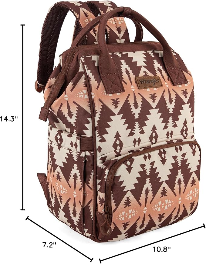 Montana West Wrangler Diaper Bag Backpack Aztec Callie Bag Travel Backpack Purses Western Multi-Function Baby Bags for Mom - Image 10