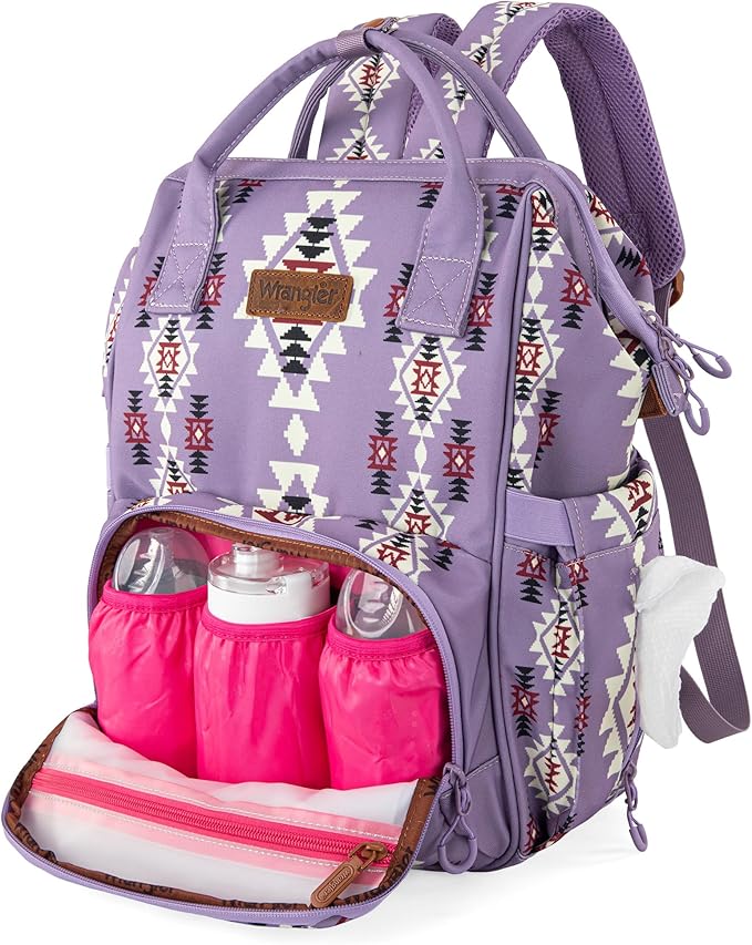 Montana West Wrangler Callie Diaper Bag Backpack with Stroller Straps Multifunction Baby Travel Bag WG2204-9110LV - Image 4