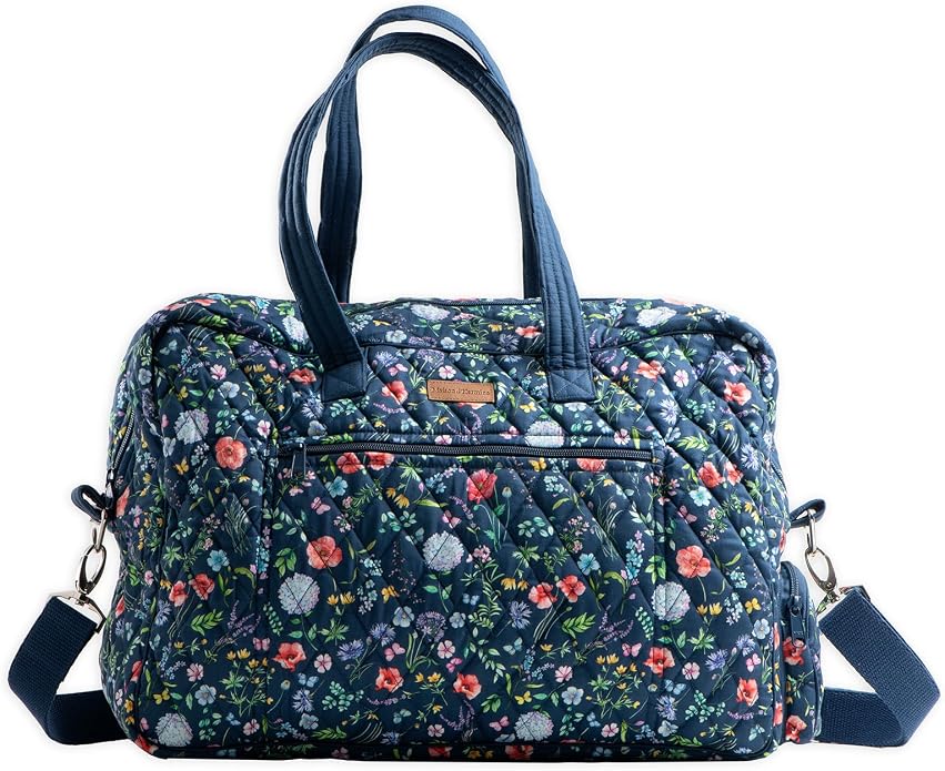 Maison d' Hermine Weekender Bags for Women Cotton Quilted Duffel Overnight Luggage Weekend Bag for Men Gym Gifts Travel | Overnight Luggage Weekend Bag for Men Gym Sports Gifts Duffle bag Business Travellers Trip Spring Summer by MaisondHermine