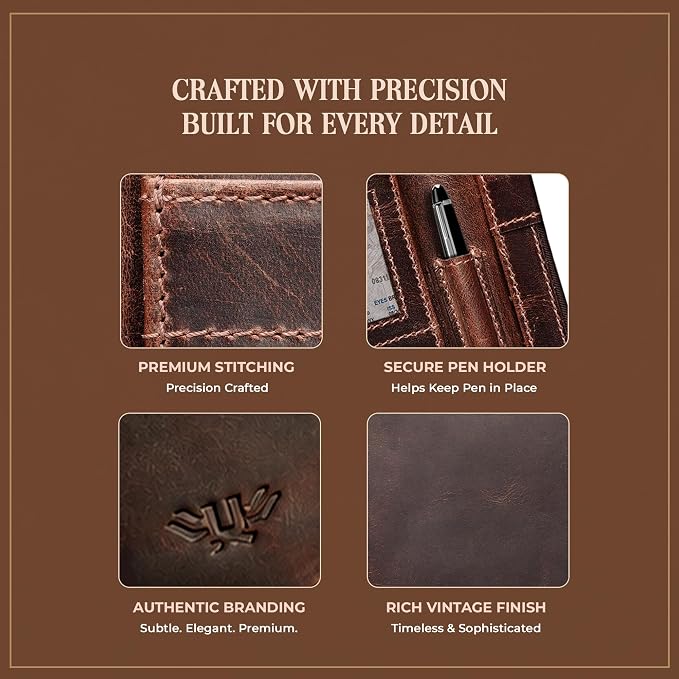 Portfolio - Padfolio - Binder, Genuine Leather Professional Organizer, Document and Writing Pad Holder Holder, Resume Folder, Gifts for Men & Women, for Business, School, Office Conference - Image 7