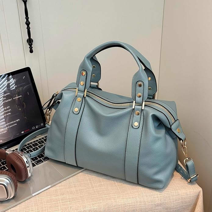 Handbags and Purses for women Vegan Leather Tote Bag for Women Satchel Shoulder Bags Travel Purse with Compartments - Image 2