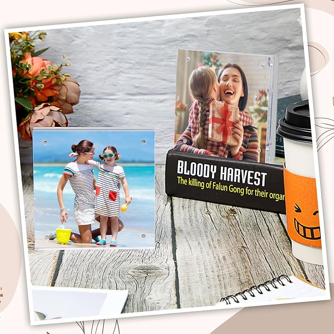 Handepo 40 Pack 4 x 4 Acrylic Picture Frames Bulk Clear Acrylic Magnetic Photo Frames 20mm Thick Double Sided Frameless Freestanding Display for Photos Cards Bedroom Living Room Home Office - Image 7