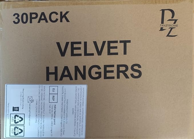 30 Pack Kids Velvet Clothes Hangers, Non-Slip Clothes Hangers for Infant and Toddler, Ultra-Slim Space Saving for Nursery Closet Organisation - Image 5