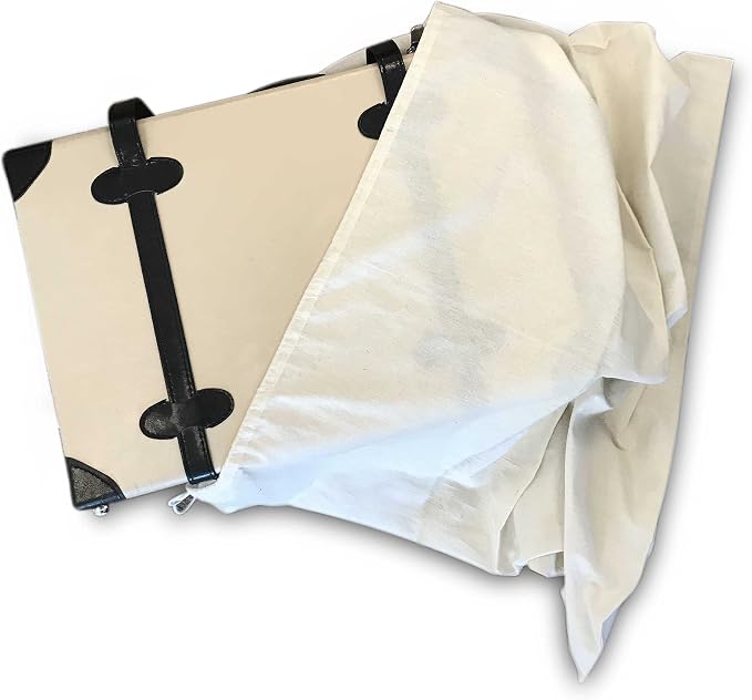12 Pack 29"x29" Extra Thick Cotton Muslin Laundry Dust Cover Bags with Drawstring Natural Color - Image 2