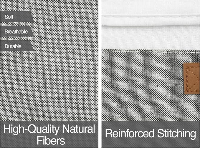 StorageWorks Fabric Storage Bins with Lids, Closet Storage Bins | Lidded Dust-proof, Easy Pull Handles, Foldable, Stackable, Ideal for Clothes Blanket Towel, Jumbo, Gray and White, 3-Pack - Image 3