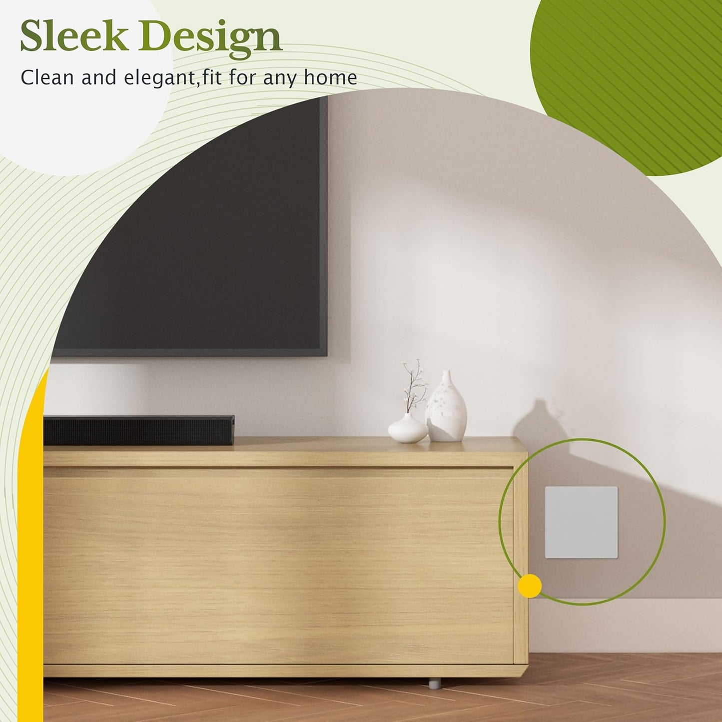 TG Screwless Double Blank Wall Plate, Child Safe Blank Device Outlet Cover, Mid-Size 2-Gang 4.88" H x 4.92" L, Polycarbonate Thermoplastic, UL Listed, SP-MB2-W, White (1 Pack)