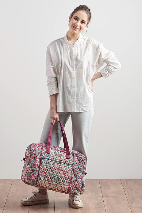 Maison d' Hermine Weekender Bags for Women Cotton Quilted Duffel Overnight Luggage Weekend Bag for Men Gym Gifts Travel | Overnight Luggage Weekend Bag for Men Gym Sports Gifts Duffle bag Business Travellers Trip Spring Summer - Image 8