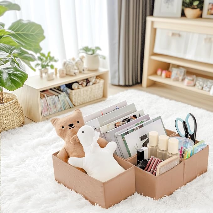 Drawer Organizer Clothes, 21 Pack Dresser Organizer for Baby Clothes, Underwear, Sock - Foldable Closet Organization and Storage Dividers Bins for Nursery, Bedroom (Brown) - Image 7