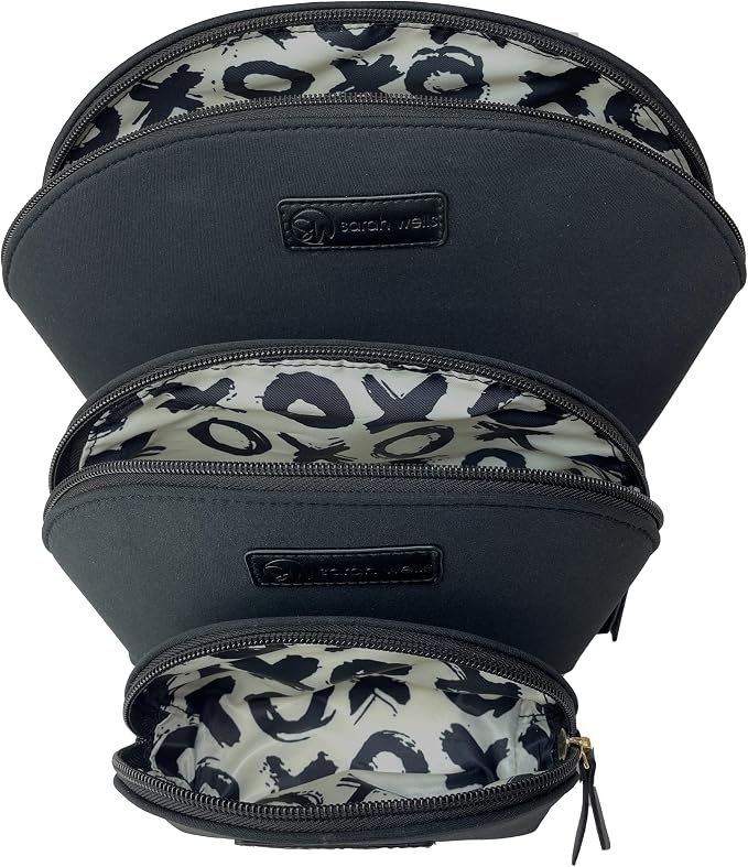 Sarah Wells PackSWell Neoprene Pump Organizer Trio (Sky) | Set of 3 Zip Pouches, Great for Breast Pump Parts, Cords, Travel Gear & Daily Essentials - Image 2