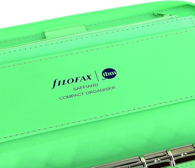 Filofax Saffiano Personal Compact Zip Organizer - The Budget Mom Limited Edition, Leather-Look, Six Rings (CMT028776), Blue - Image 4