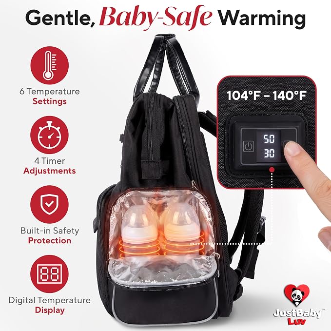 Premium Baby Diaper Bag with Changing Station, Diaper Bag Backpack w/ Pad | Award-winning, built-in changing station, warming pockets, waterproof, travel ready, unisex - Image 2