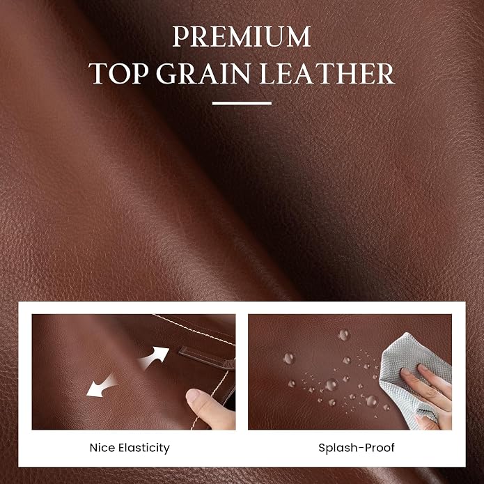 befen Vintage Genuine Leather Work Tote Bag for Women, Tote Bag with Zipper | Large Tote Bag with Zipper Leather Purse and Handbags with Compartment, Vintage Genuine Leather Work Tote Bag for Women - Image 6