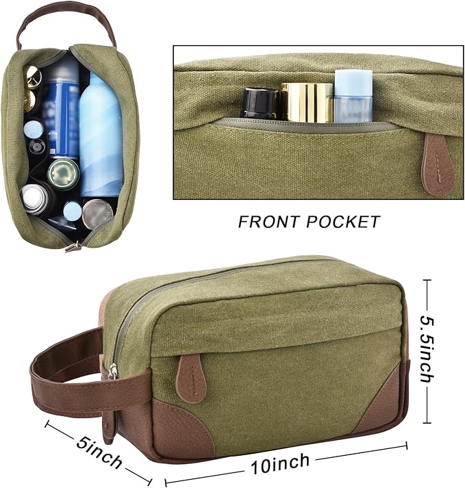 Litvyak 50L Canvas Duffle Bag for Travel Weekender Gym Overnight Carry-on | Expandable, Eco Certified, Leather Accents, Toiletry Bag Inclued, Travel Weekend Luggage Sports Duffel Bag for Women Men - Image 7